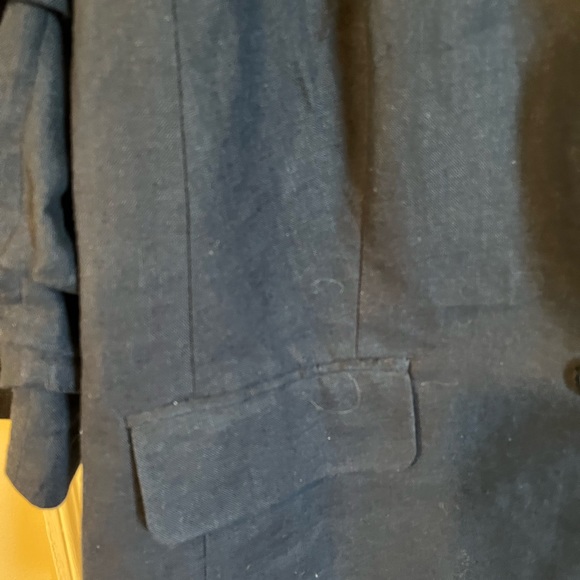 EUC Michael Kors navy linen blazer with ruched sleeves, size 18W - Picture 8 of 8